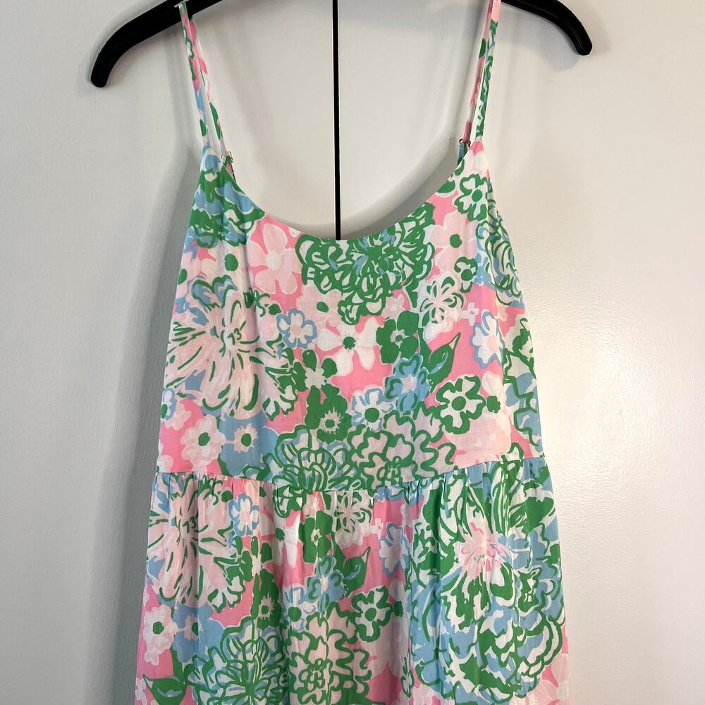 Lilly Pulitzer Teresa Maxi Sleeveless Slit Floral Dress Size S NEW Pink Green - Picture 3 of 7